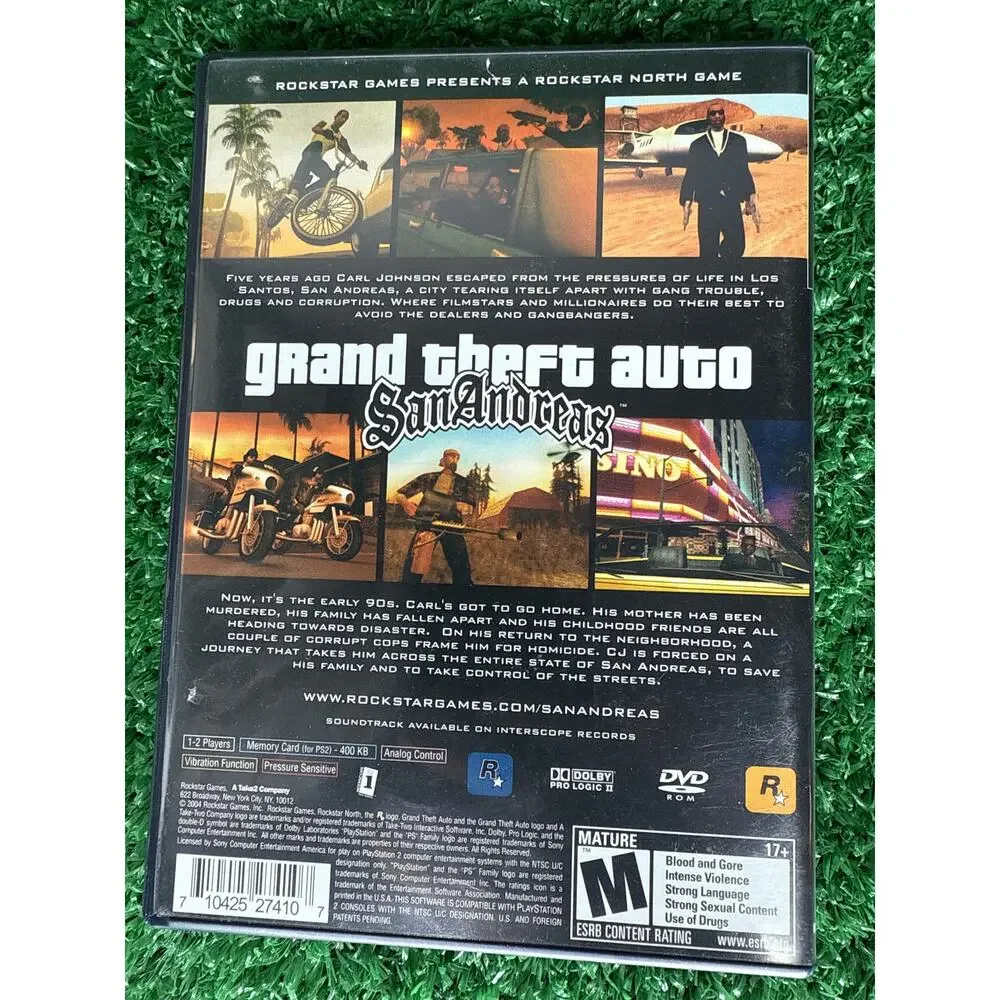 Grand Theft Auto San Andreas (Sony Playstation 2/PS2) with Poster and Manual